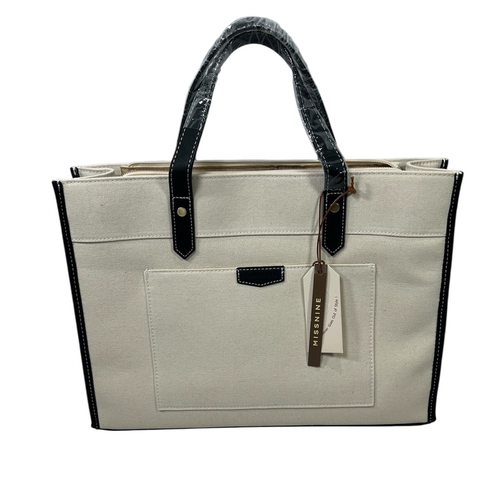 Tote Bag Canvas Laptop Bag 15.6 Inch Work Bags for Women Teacher Bag Casual Comp